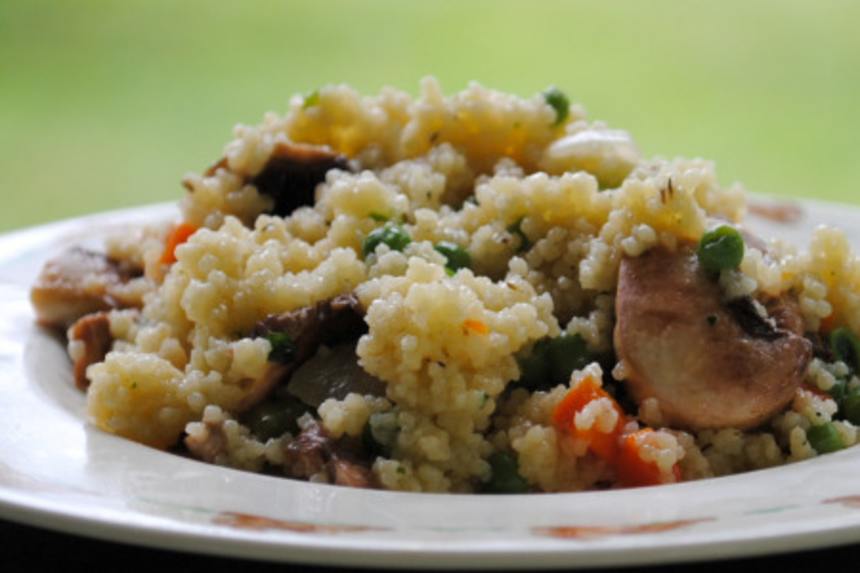 Lemon Couscous With Peas and Carrots Recipe