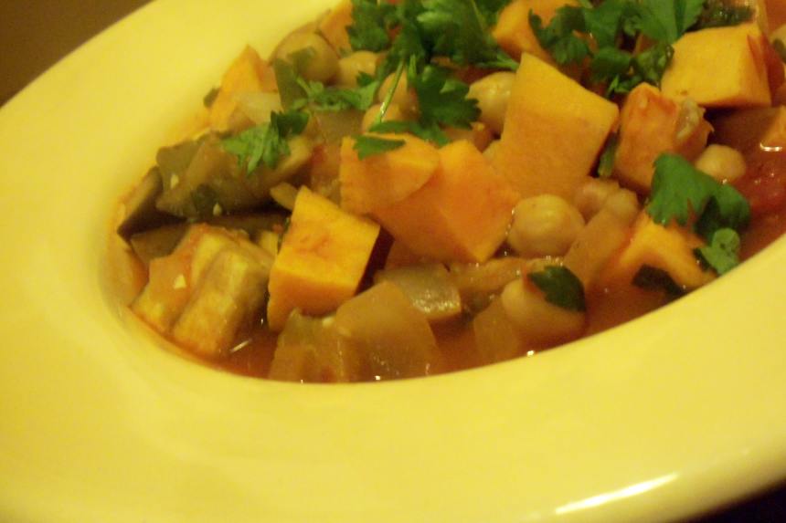 Sweet Potato, Chickpea and Eggplant Hotpot Recipe