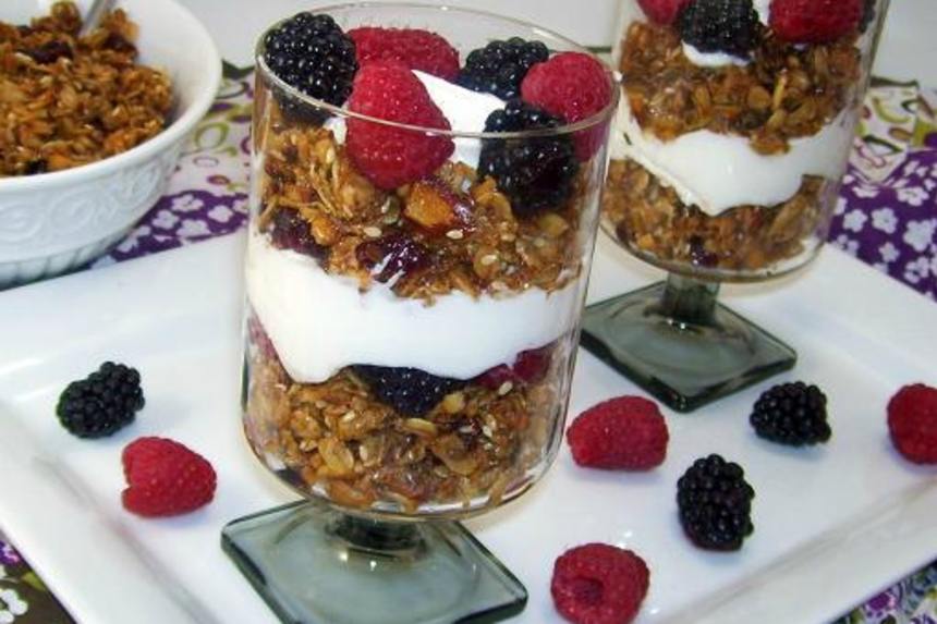 Granola Trifle With Greek Yogurt and Berries Recipe