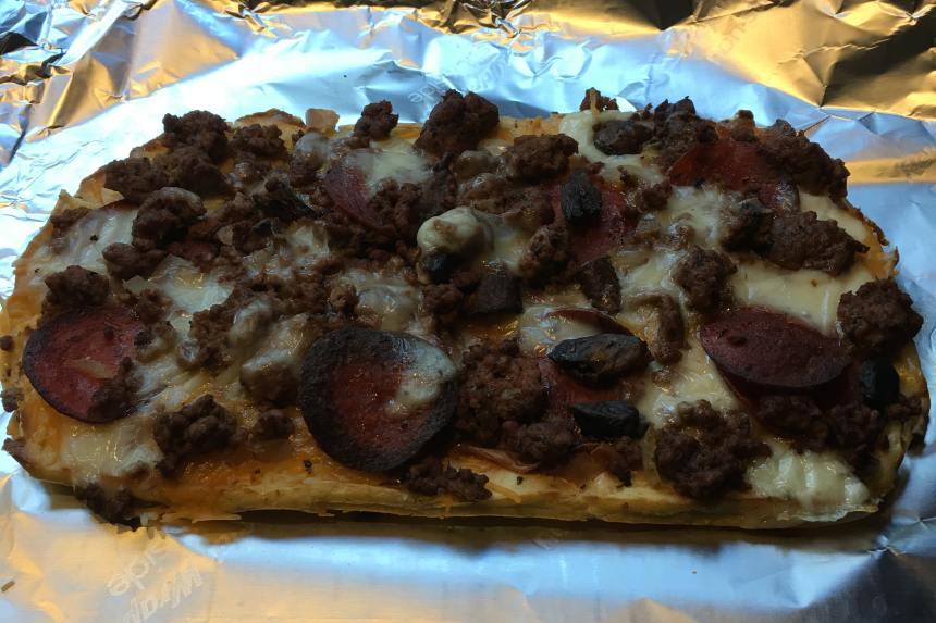 NO Dough Pizza Low Carb Cream Cheese Pizza Crust Recipe