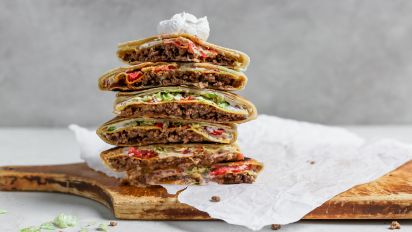 taco bell style crunch wrap supreme recipe genius kitchen