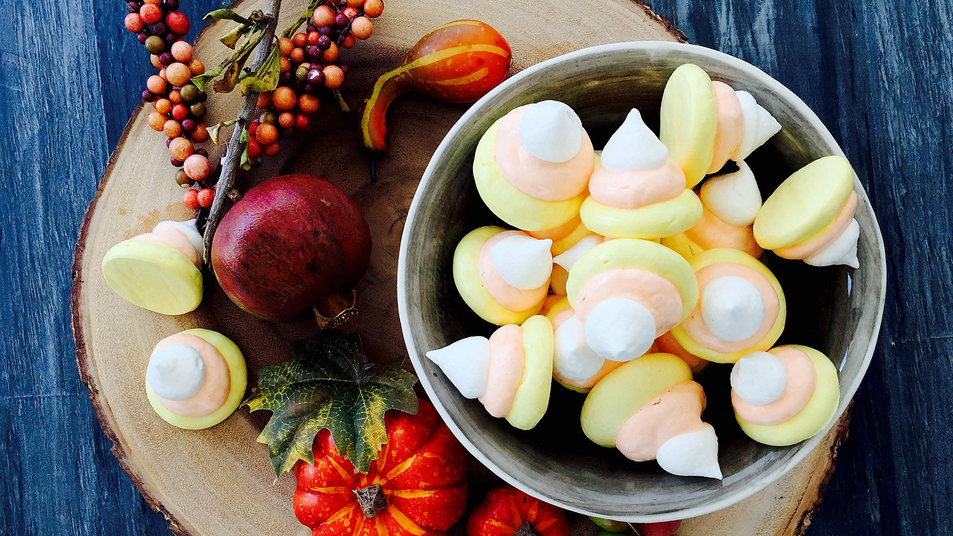 Candy Corn Meringues