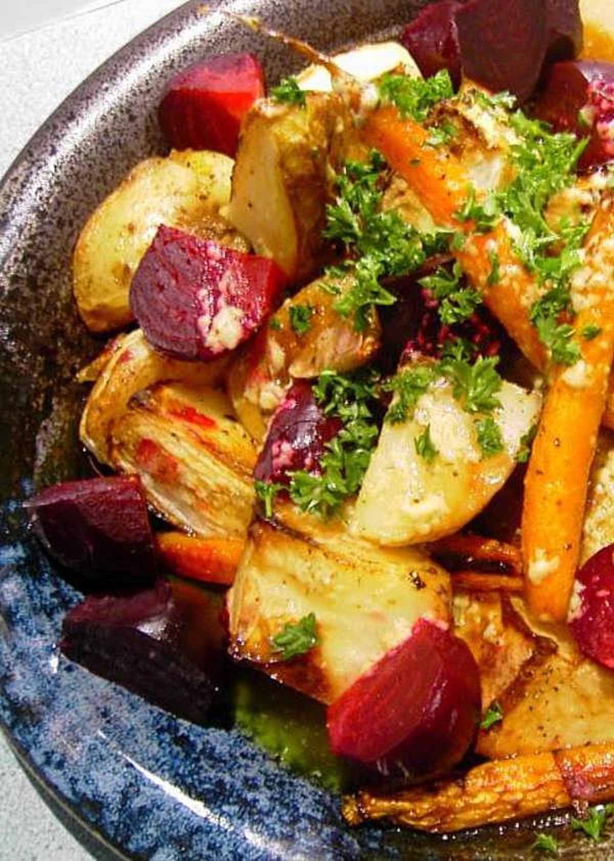 Roasted Vegetables With Horseradish Dressing image