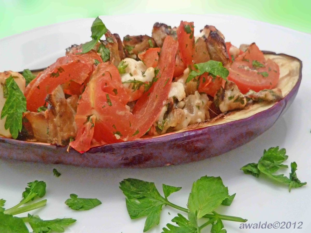 Greek-Style Stuffed Eggplant (Aubergine) image