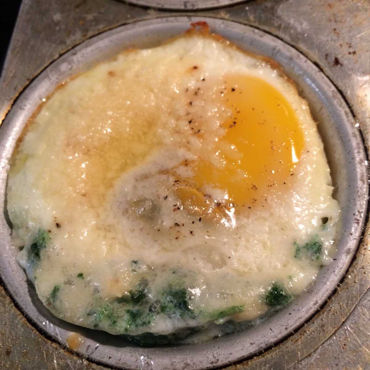 Baked Eggs With Spinach and Parmesan
