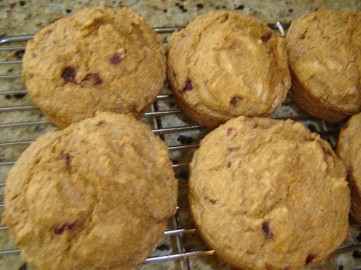 Super Easy Orange Cranberry Bran Muffins