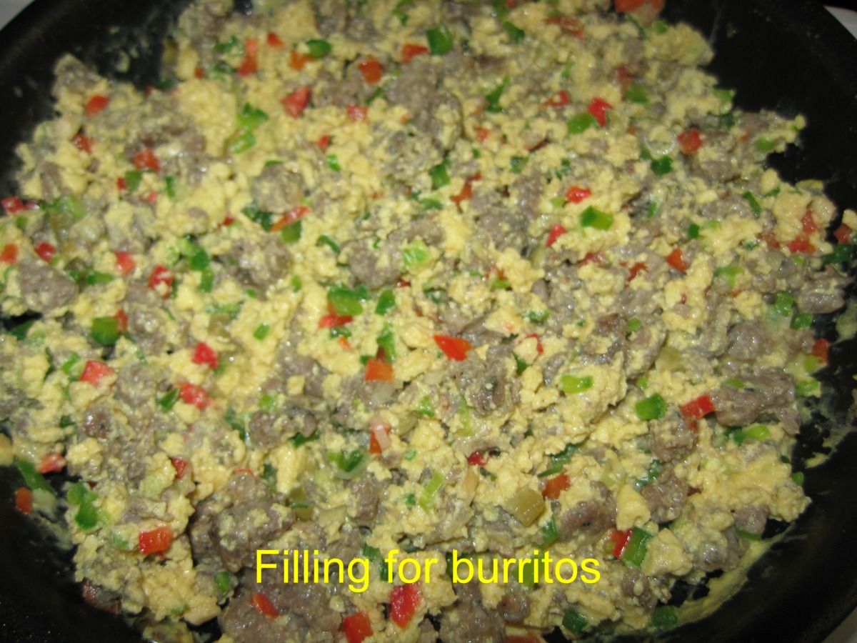 Freezer Sausage and Egg Breakfast Burritos