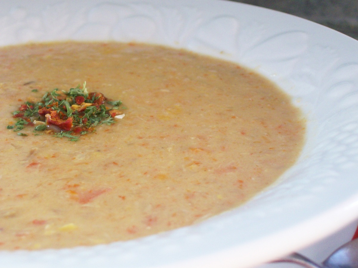Creamy Corn and Turkey Soup