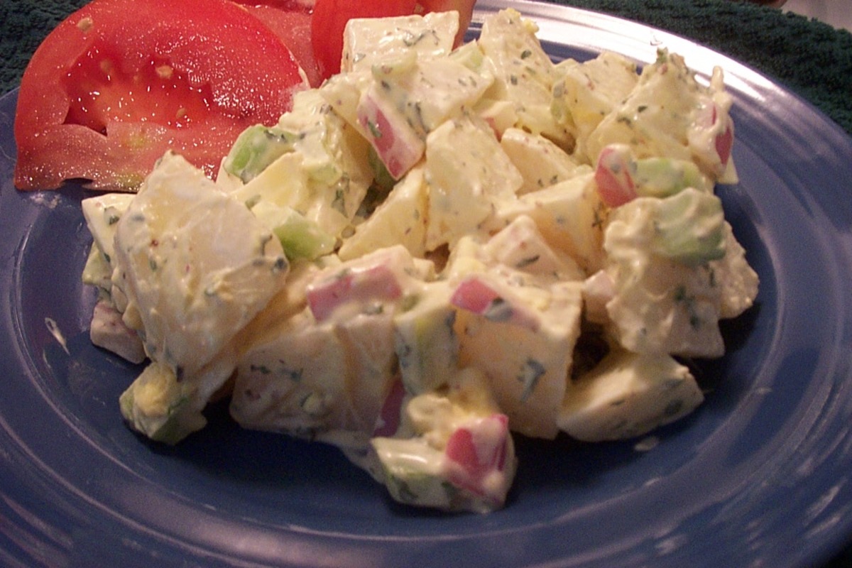 American Potato Salad With Hard-Boiled Eggs and Sweet Pickles image