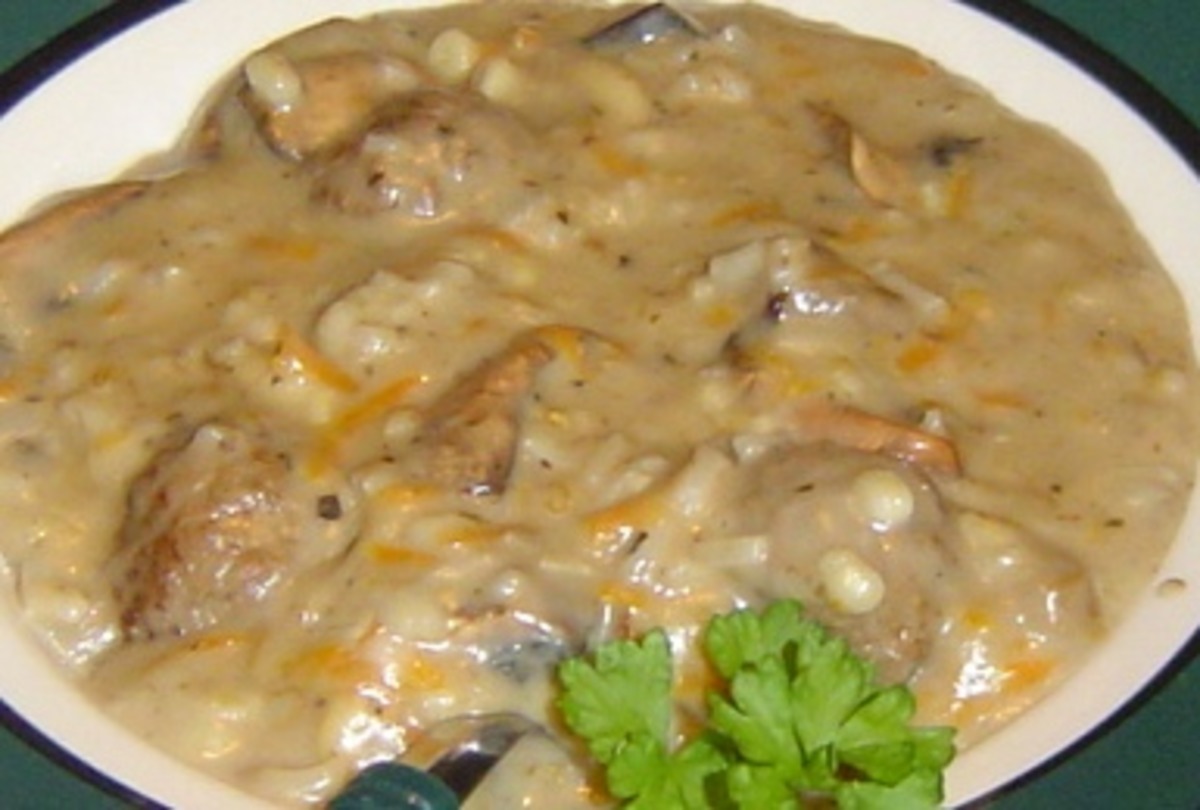 Meatball Mushroom Soup image