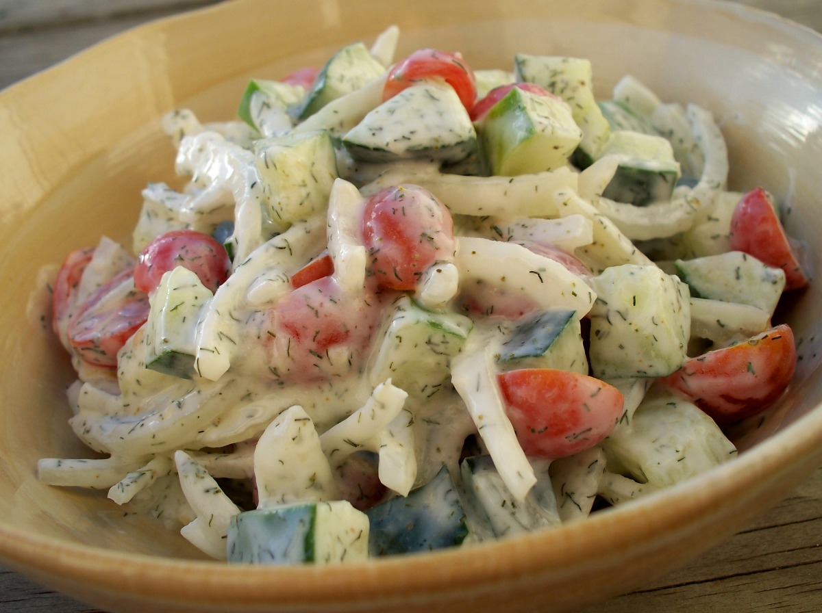 Sour Cream Vegetable Salad_image