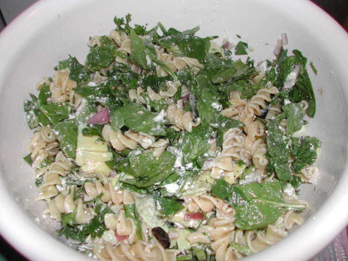 Rachael Ray's Spinach Artichoke Pasta Salad image