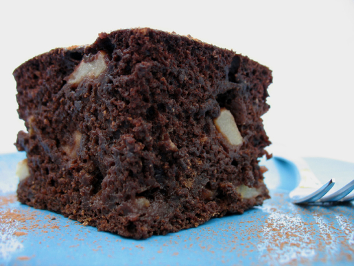 Low Fat Low Sugar Chocolate Apple Snack Cake image