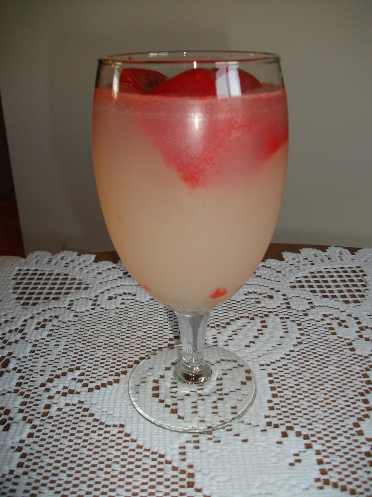 Lemonade With Strawberry Ice Cubes image