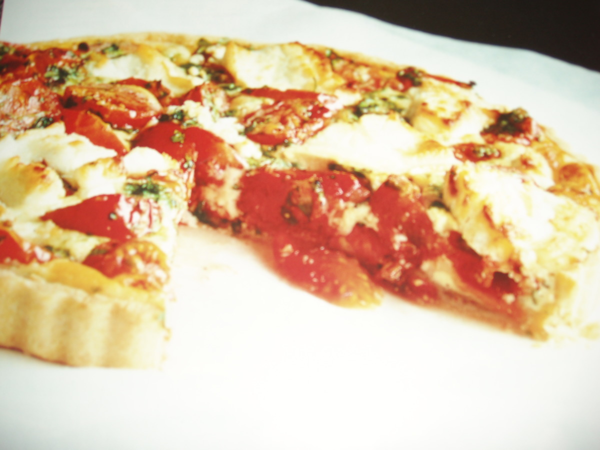 Fresh Tomato and Goats Cheese Quiche