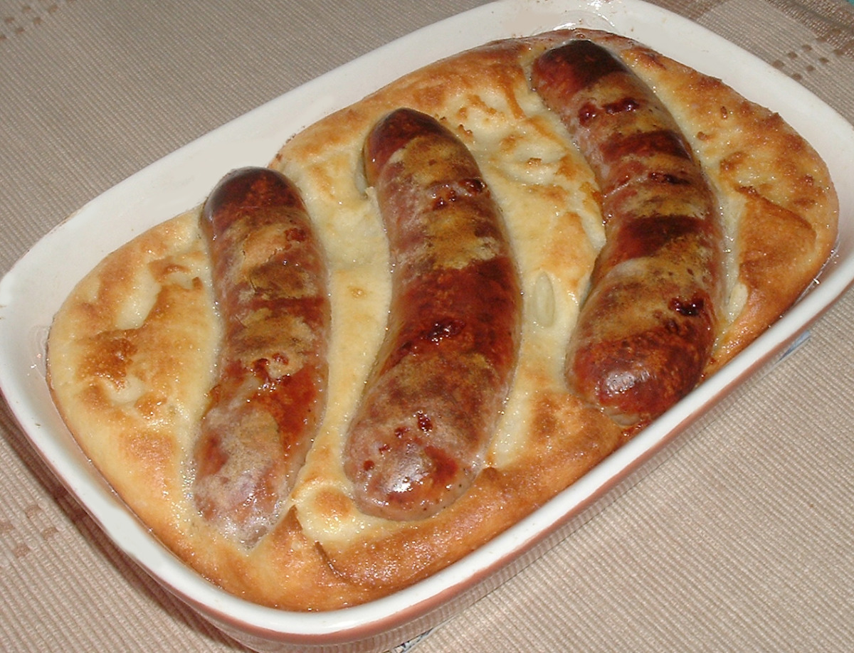 Hamburger and Yorkshire pudding