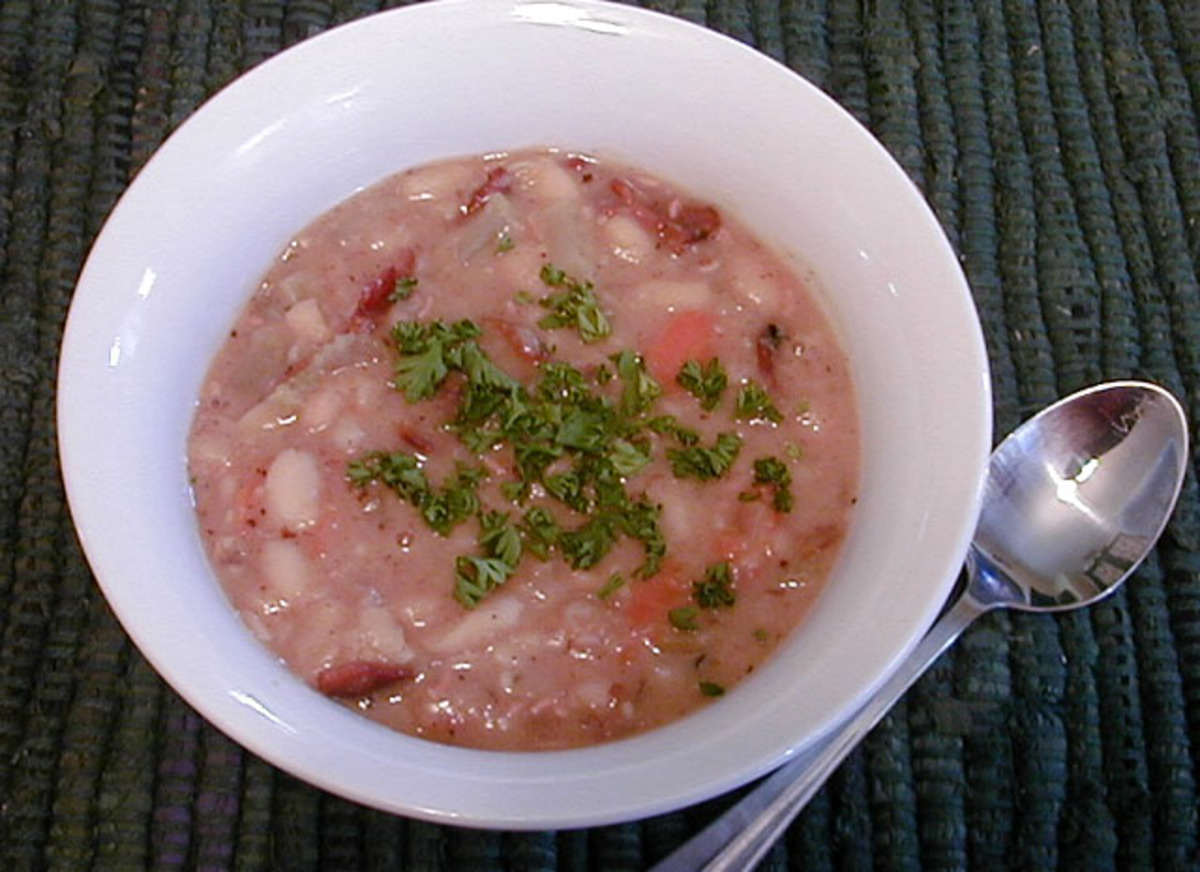 Real Simple Bean and Bacon Soup