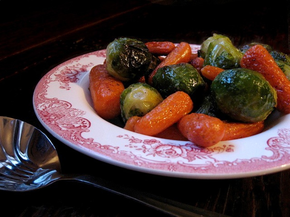 Roasted Carrots and Brussels Sprouts image