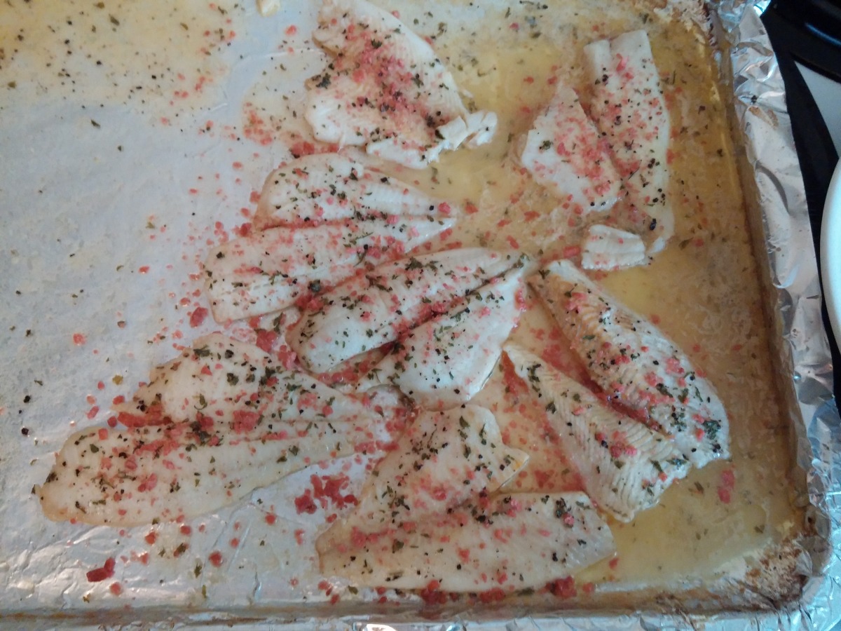 Baked Sole With Bacon Topping