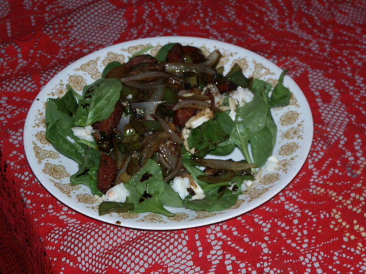 Creole Spinach Salad
