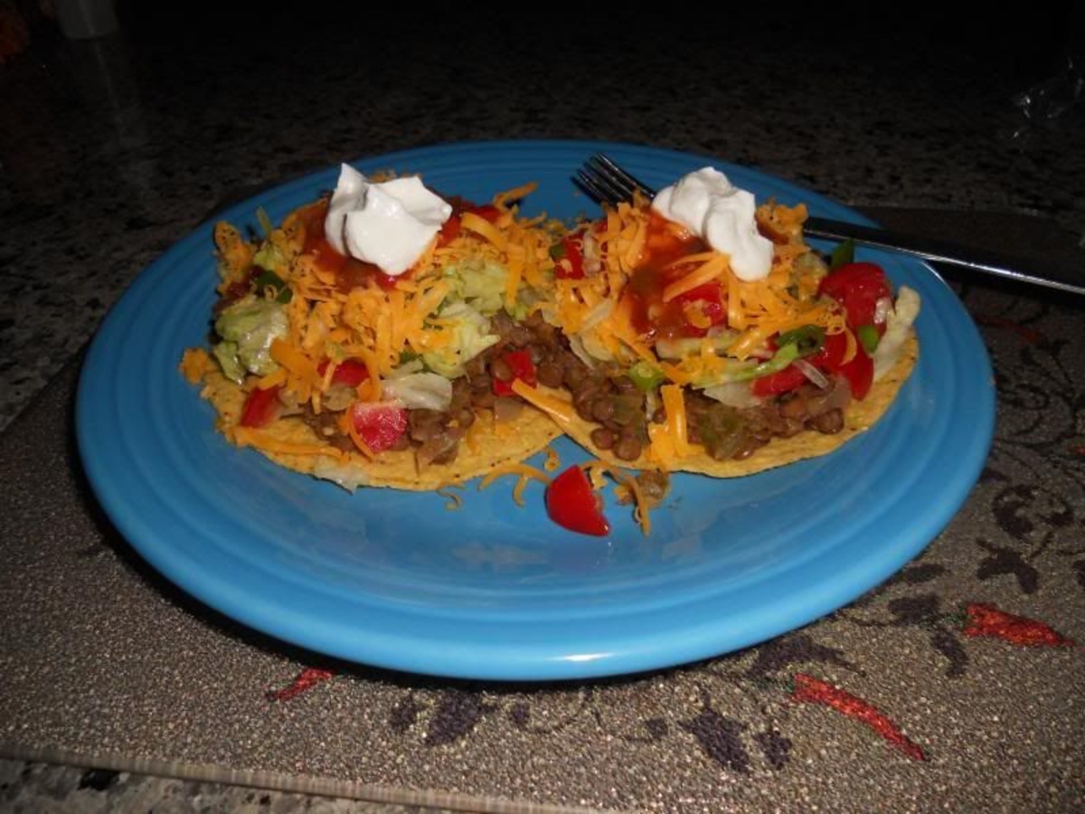 Lentil & Veggie Tostadas
