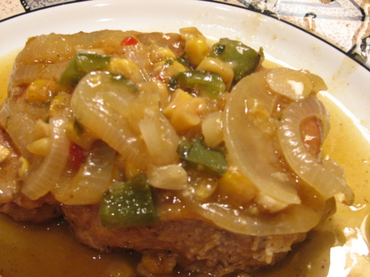 Creamy Poblano Pork Chops