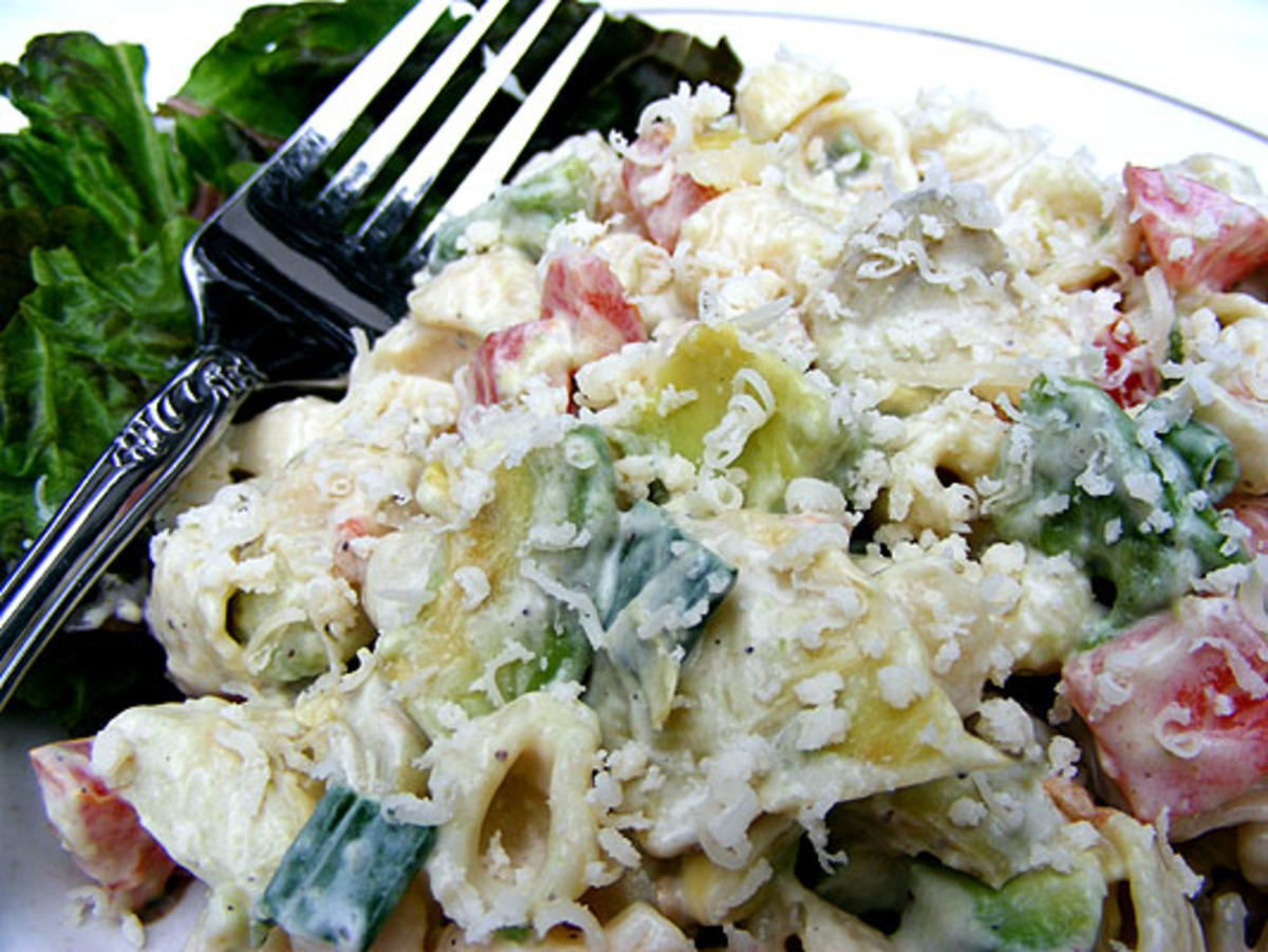 Avocado Caesar Pasta Salad Recipe