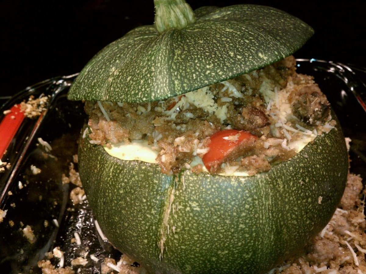 Balsamic Stuffed Round Zucchini image