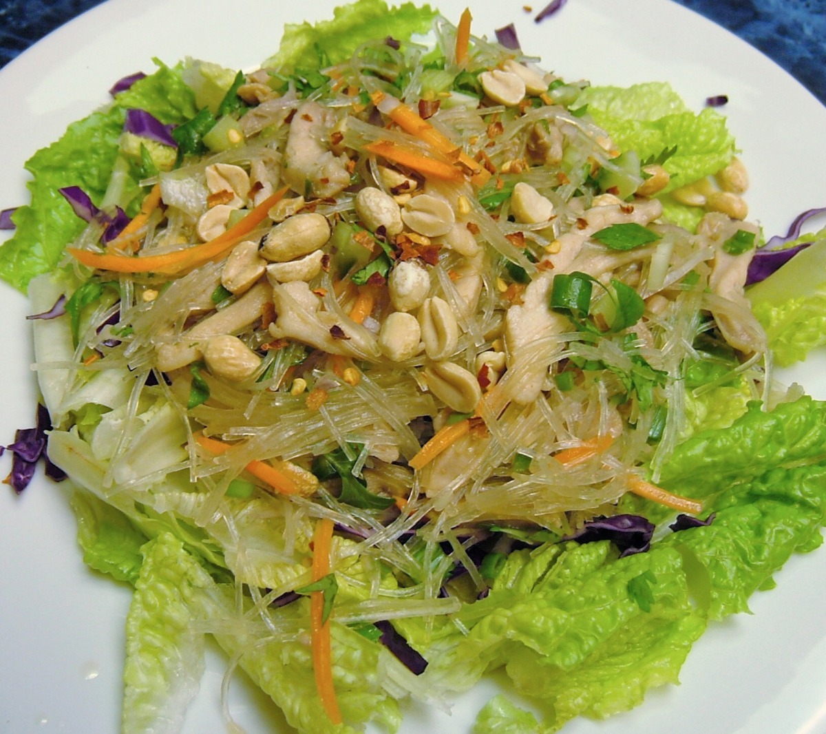Thai Clear Noodle Salad Yum Woon Sen Recipe Food Com