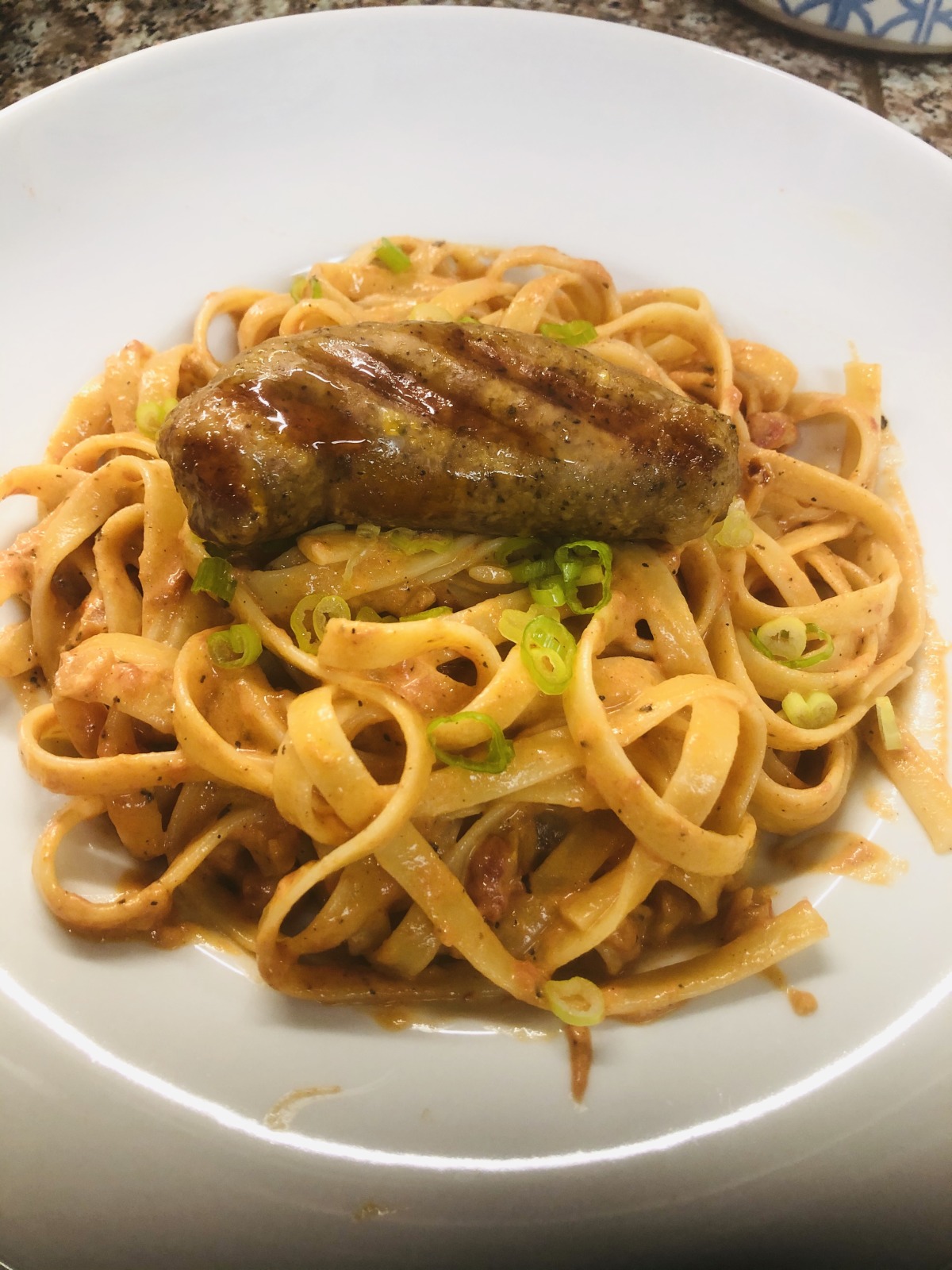 Fettuccini With Spicy Tomato Cream Sauce-image