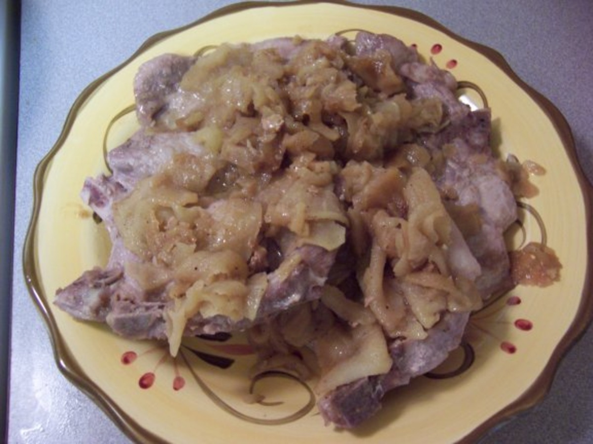 Caramel Apple Pork Chops