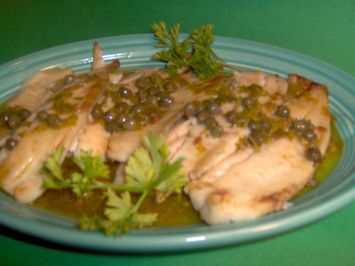 Broiled Fish With Buttery Caper Sauce