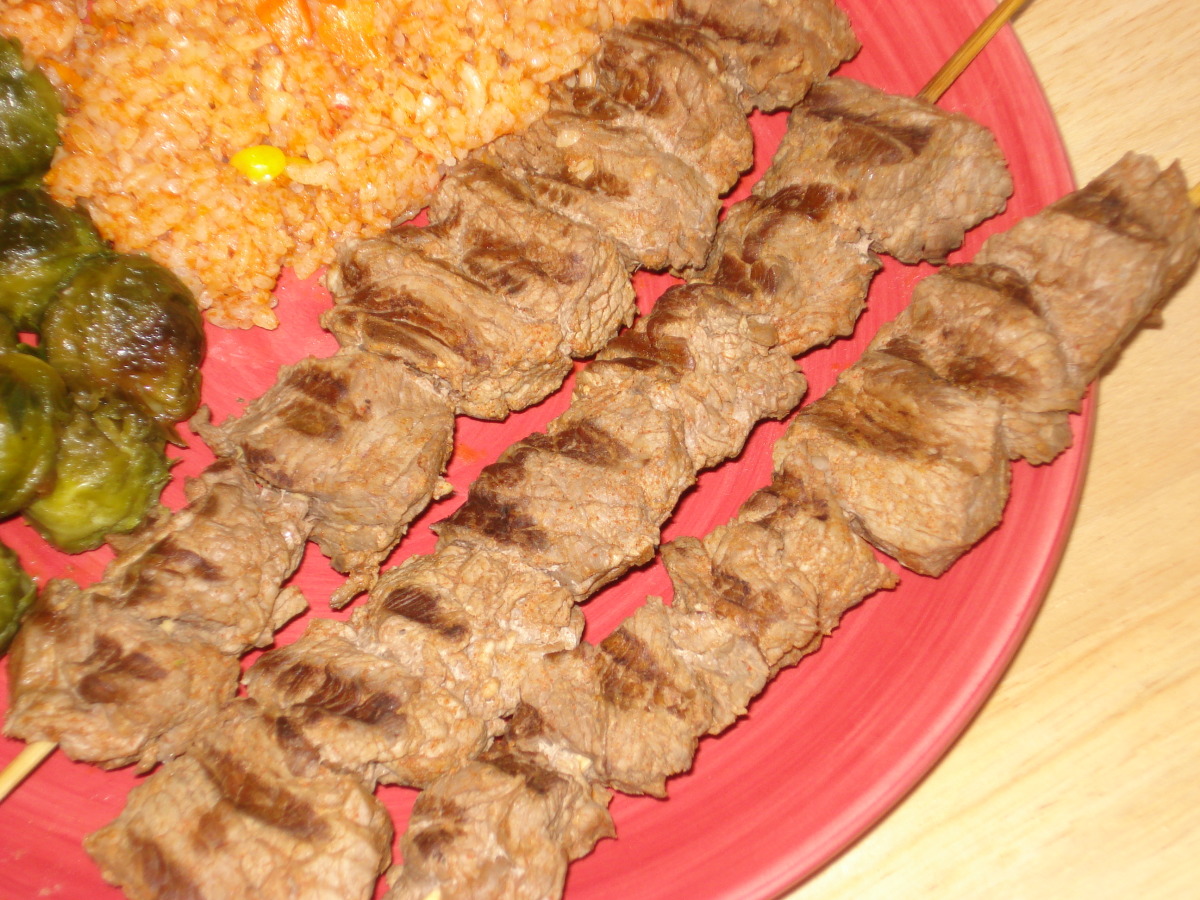 Broiled Marinated Beef Kabobs