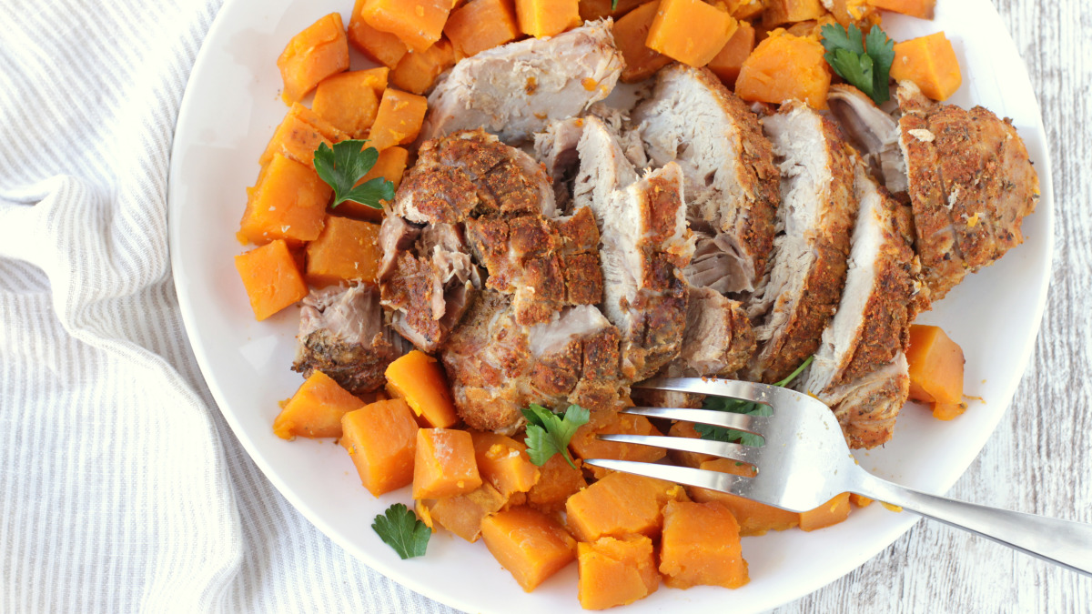 Pork Roast over Sweet Potatoes for the Crock Pot image