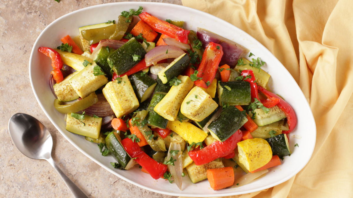 Roasted Fall Veggies With Lemon And Mustard Vinaigrette Recipe