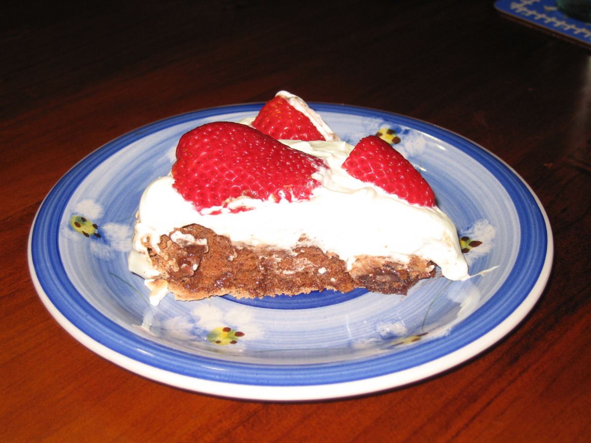 Chocolate Pavlova With Raspberries image
