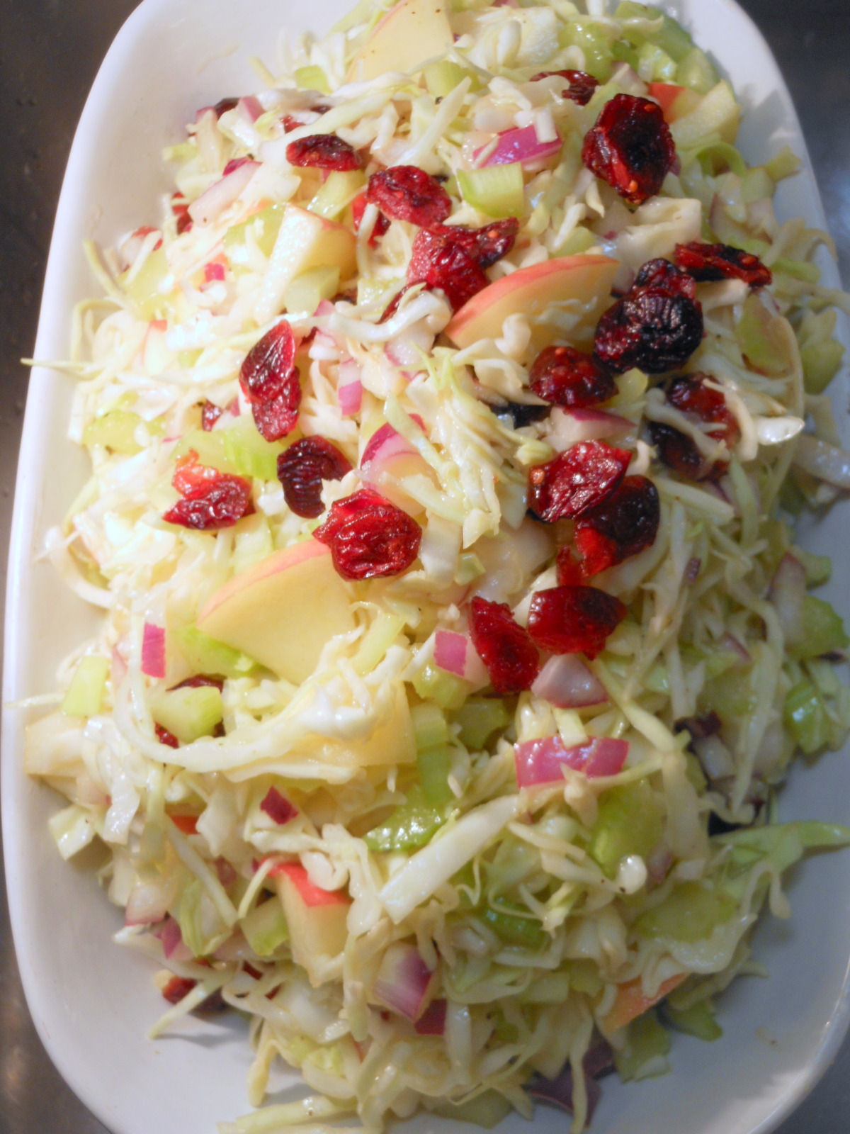 Coleslaw With Apples & Dried Cranberries Recipe