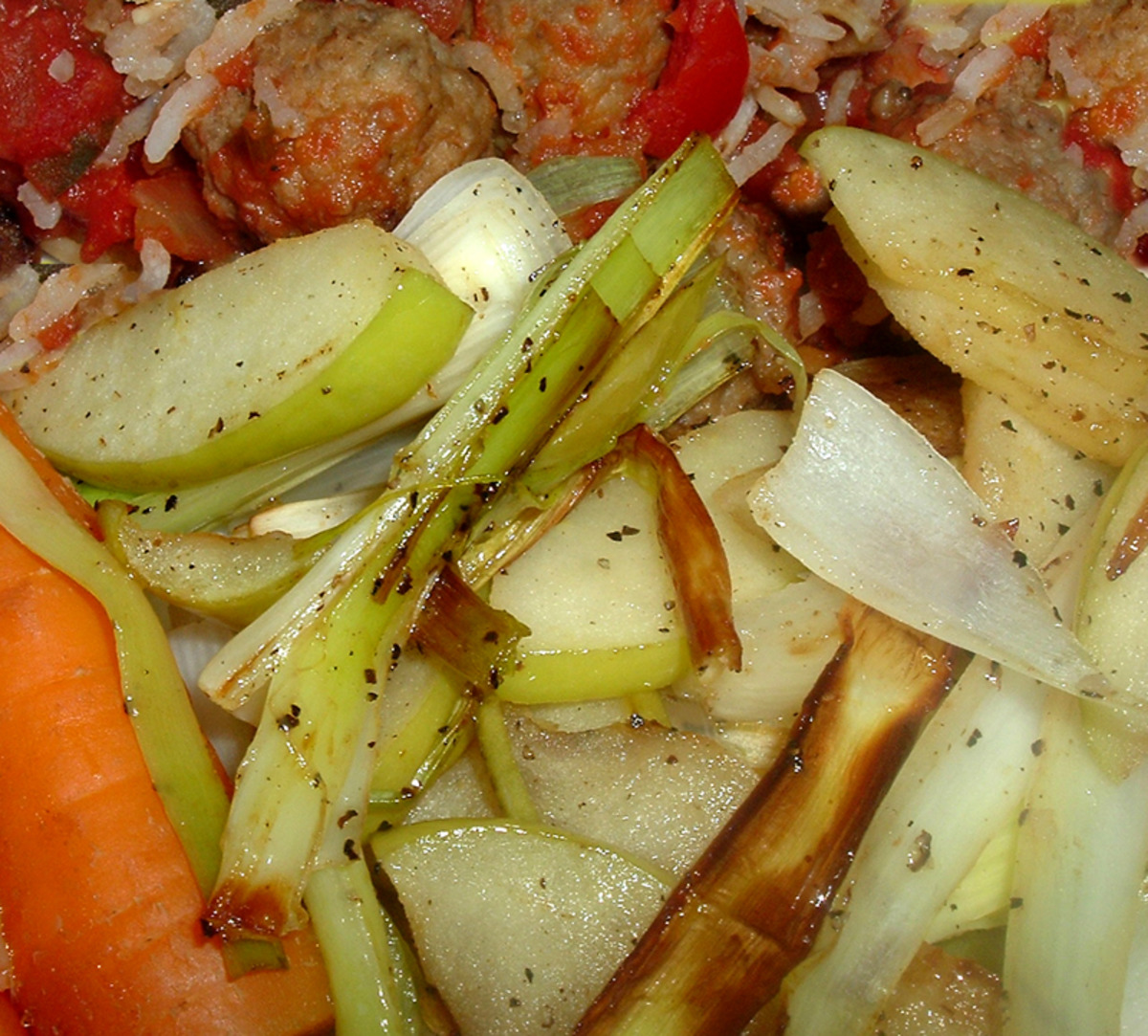 Sautéed Green Apples and Leeks image