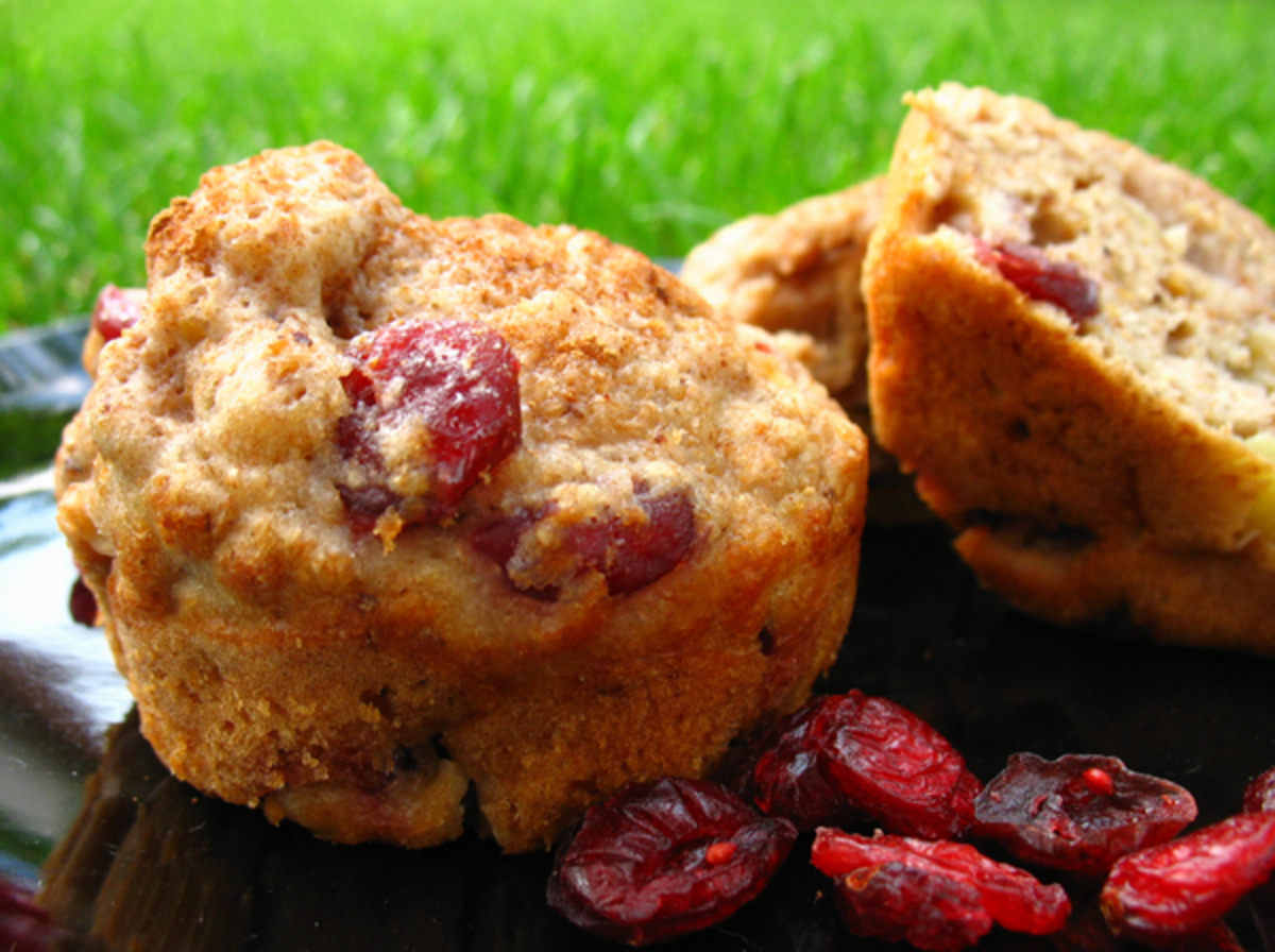 Apple-Cranberry Wheat Muffins