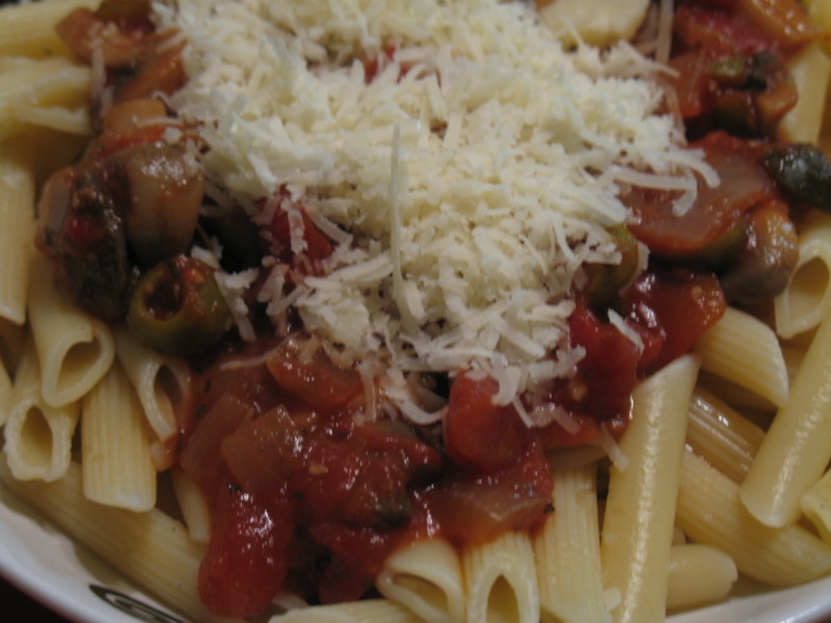 Easy Olive and Mushroom Pasta Saute-image