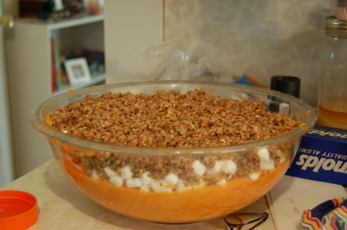 Sweet Potatoes With Pecan Praline Streusel