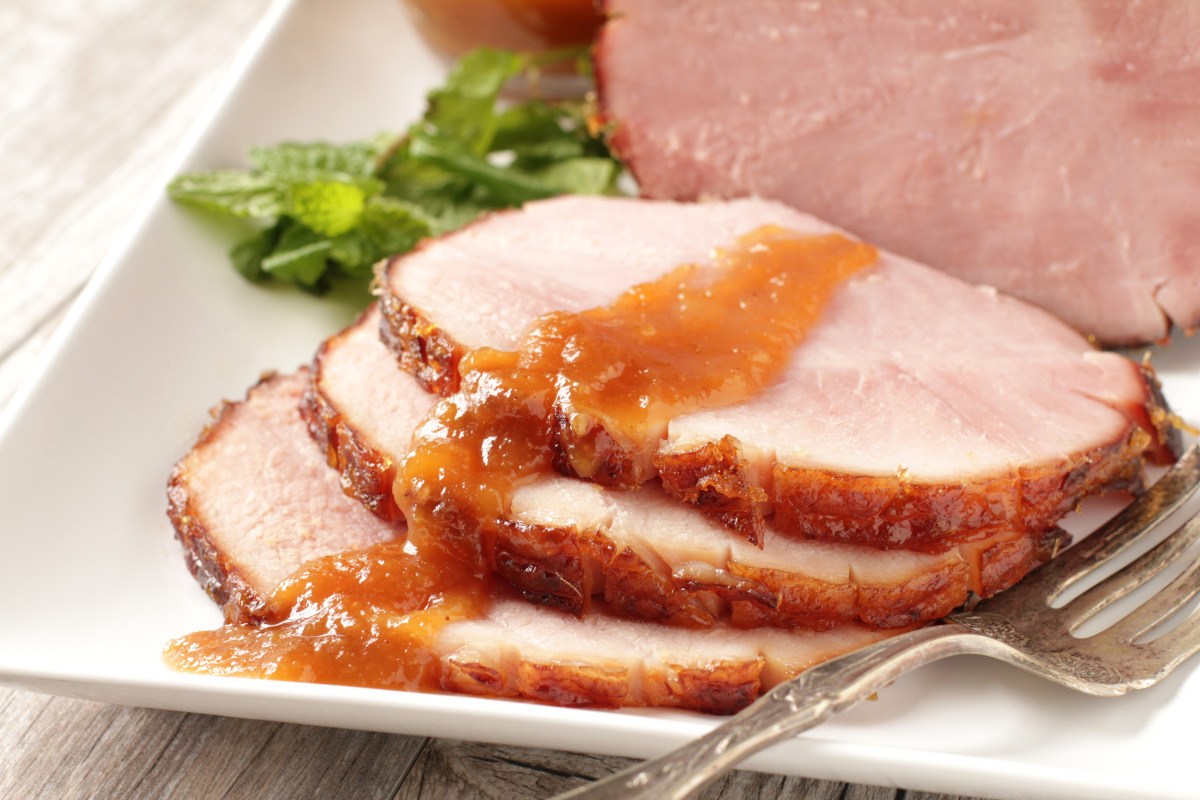 Baked Ham Glazed With Pineapple and Chipotle Peppers