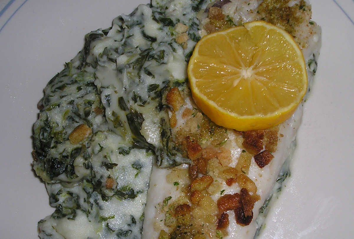 Fish and Chip Bake With Spinach and Sour Cream