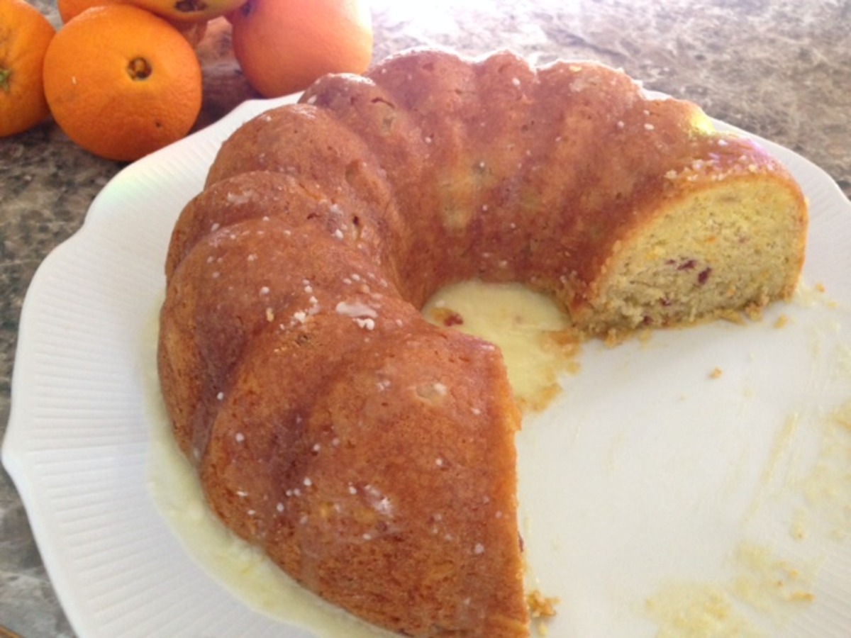 Orange Cranberry Pound Cake - Del's cooking twist