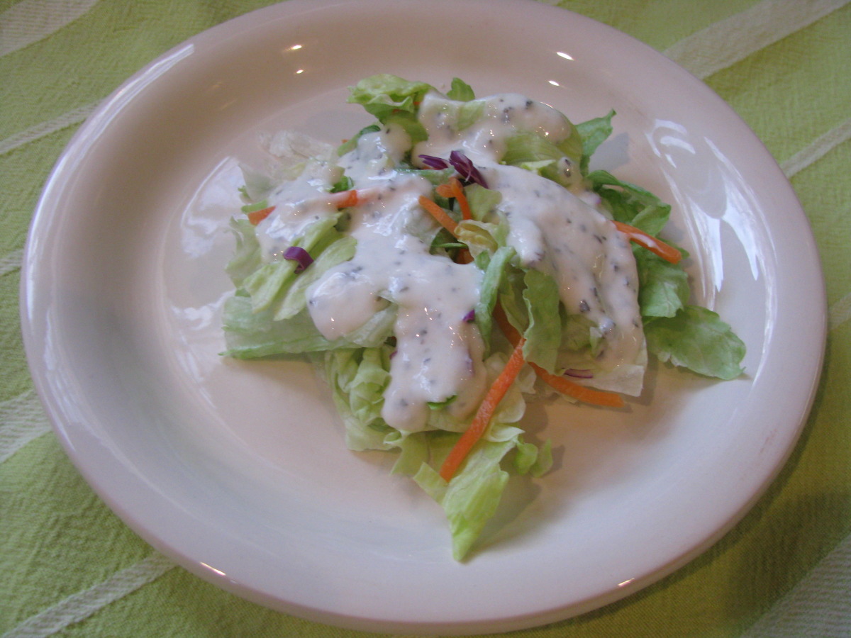 Low Fat Buttermilk Basil Salad Dressing image