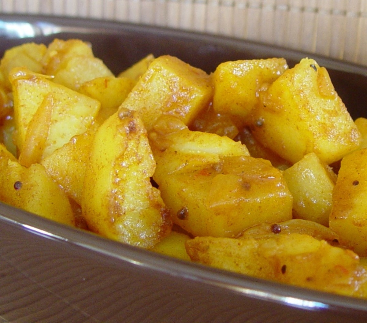 Dry potato curry top