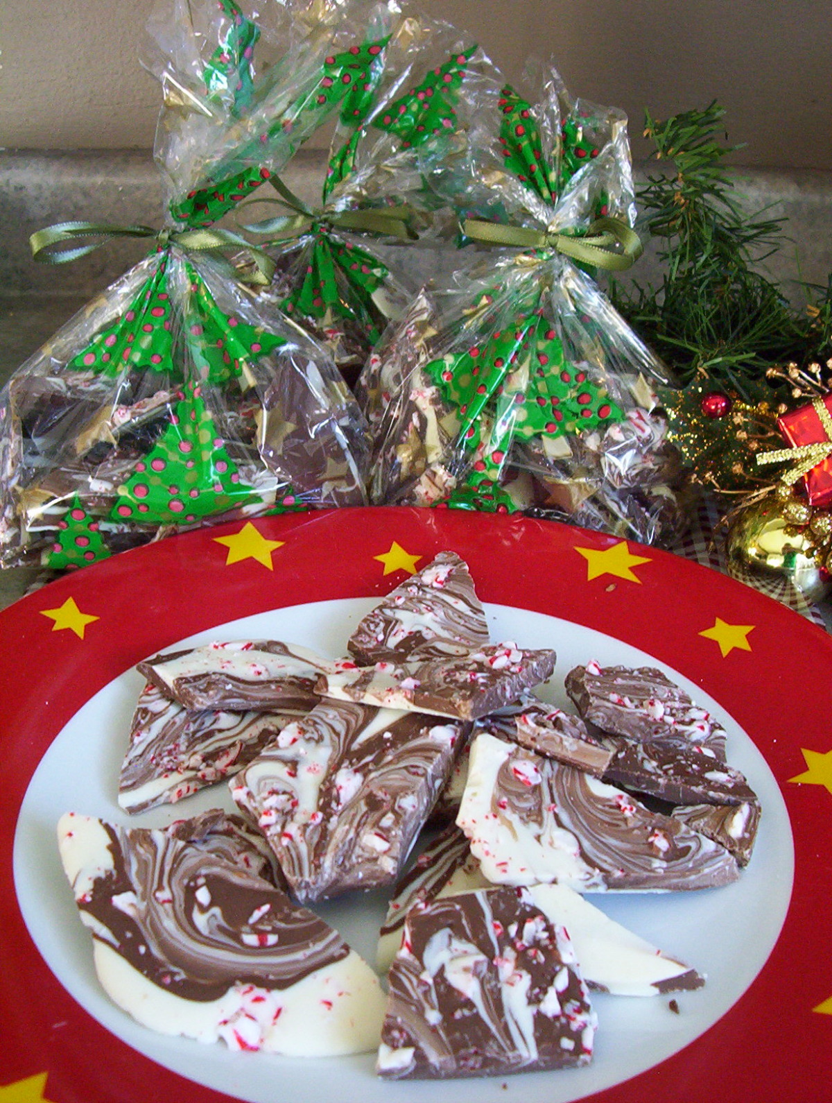 Chocolate Marble Candy Cane Bark