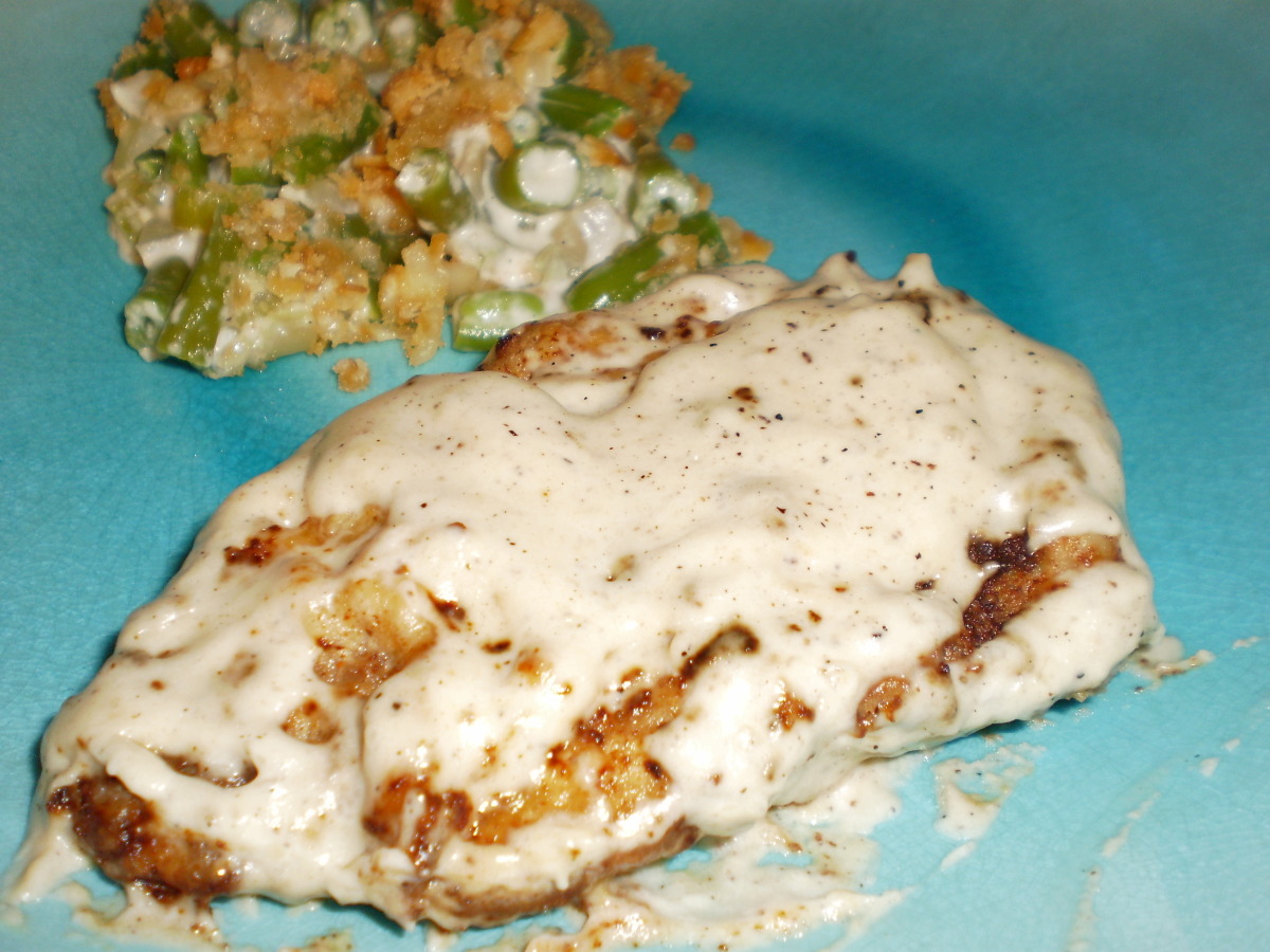 Chicken Fried Steak With Peppered Cream Gravy