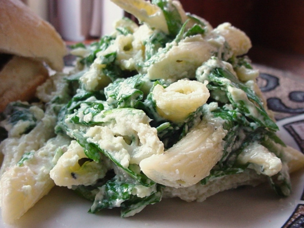 Spinach Pasta Salad Recipe Food Com