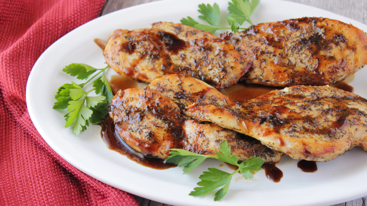 Chicken Breast With Honey Balsamic Glaze Recipe Food Com